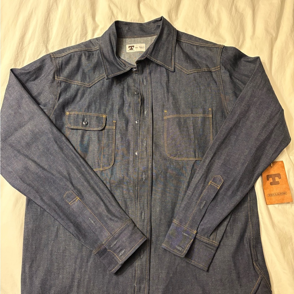 Tellason Denim Button-Up Shirt